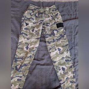 Camo Elastic Waist Jogger Pants - Green Camo